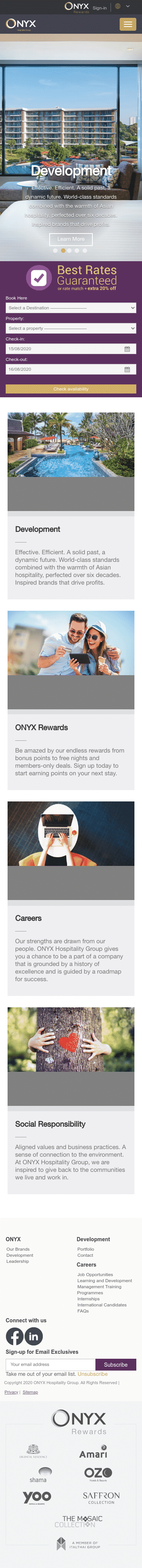 Onyx Hospitality (US & CA) Coupon